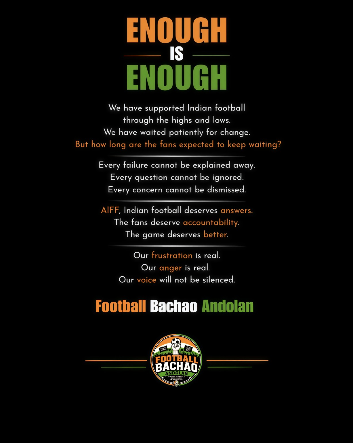 The current situation of Indian football